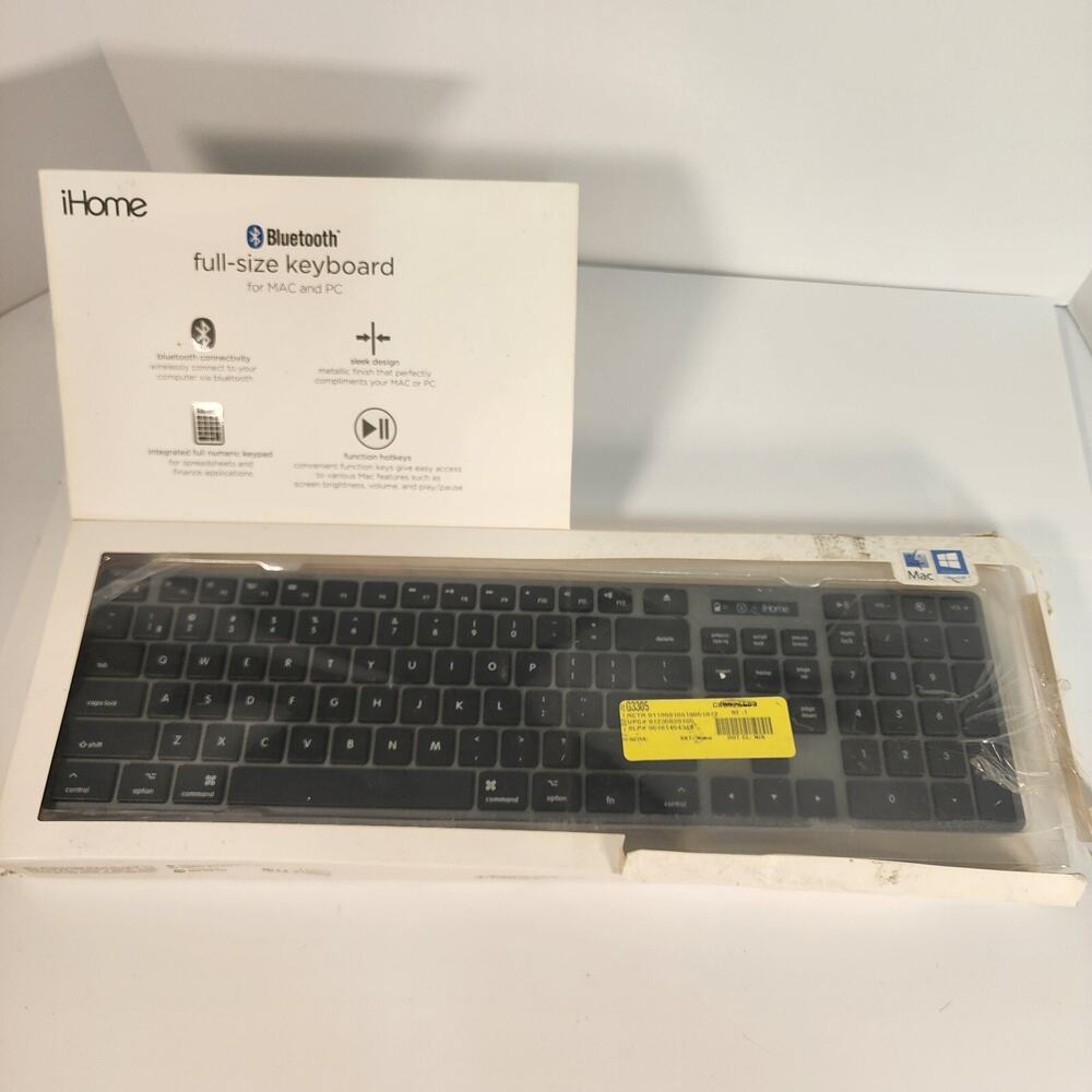 iHome Wireless Bluetooth Full Size Keyboard For Mac/ PC-PARTS/REPAIR ONLY (12)